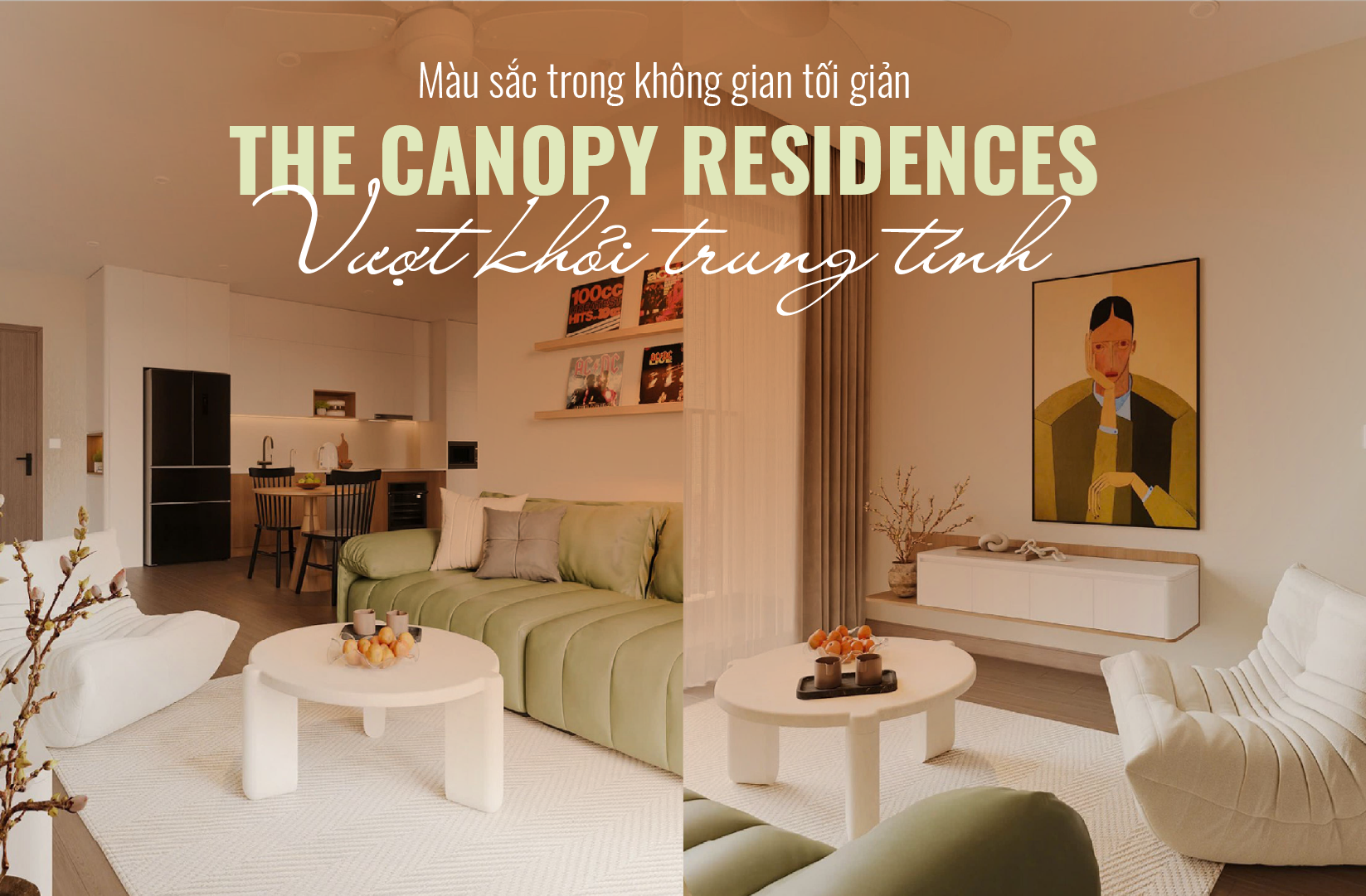 Nội thất căn hộ CT3 The Canopy Residences - Khi màu sắc vượt khỏi trung tính